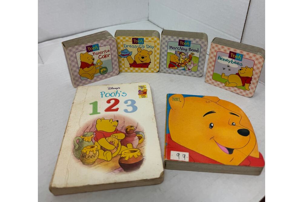 Lot of (6) Pooh board / block books 90s Vintage Disney's Winnie the Pooh